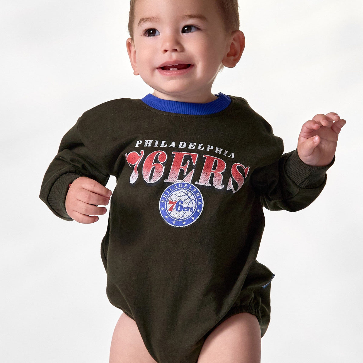 Baby Neutral Philadelphia 76ers Sweatshirt Bubble Romper NBA NBA® 