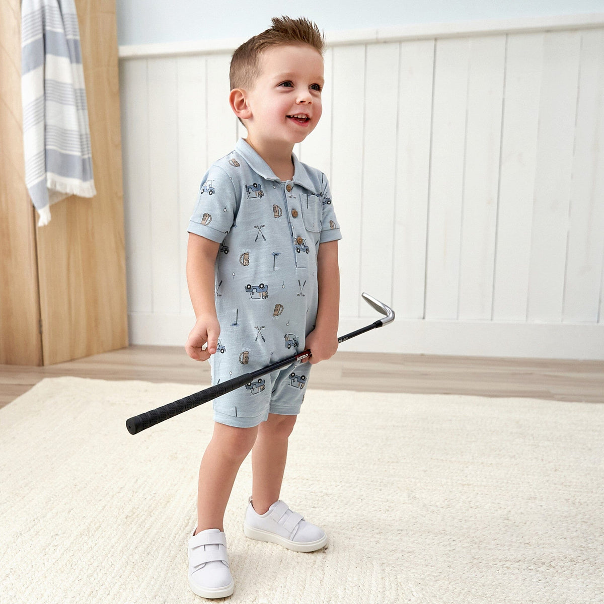 Baby Boys Golf Polo Romper rompers Gerber® 