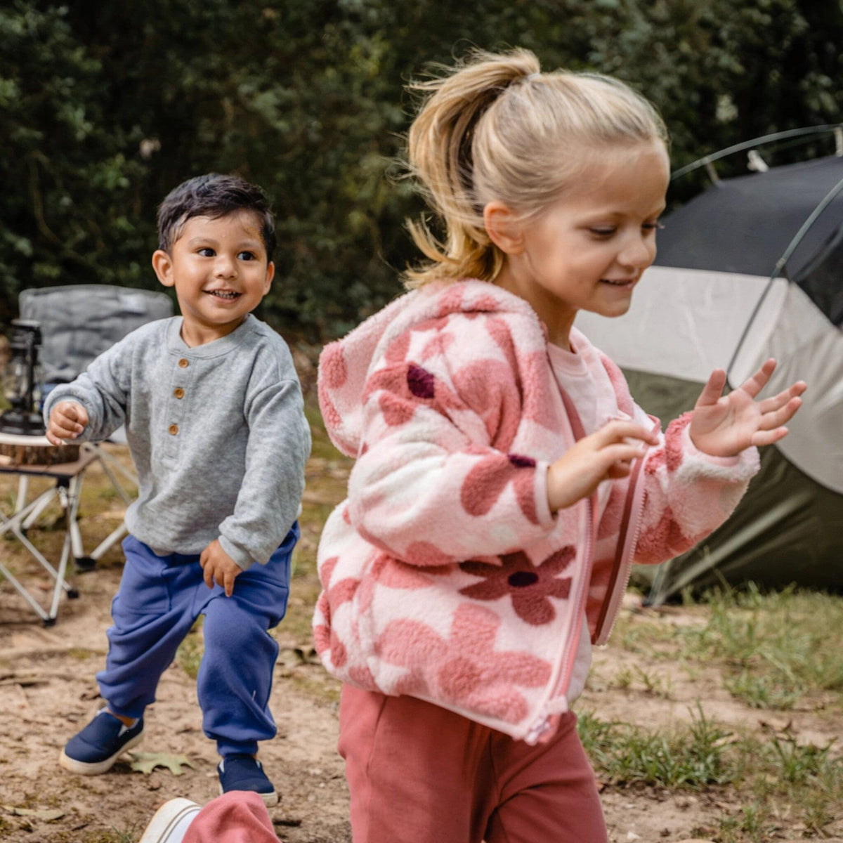 Infant & Toddler Girls Pink Flowers Sherpa Jacket tops Gerber® 