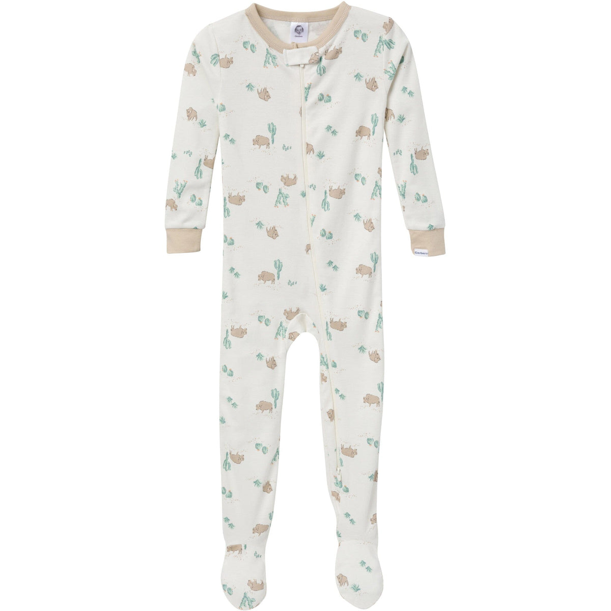4-Pack Baby & Toddler Boys Desert Animals Snug Fit Footed Pajamas sleepwear Gerber® 