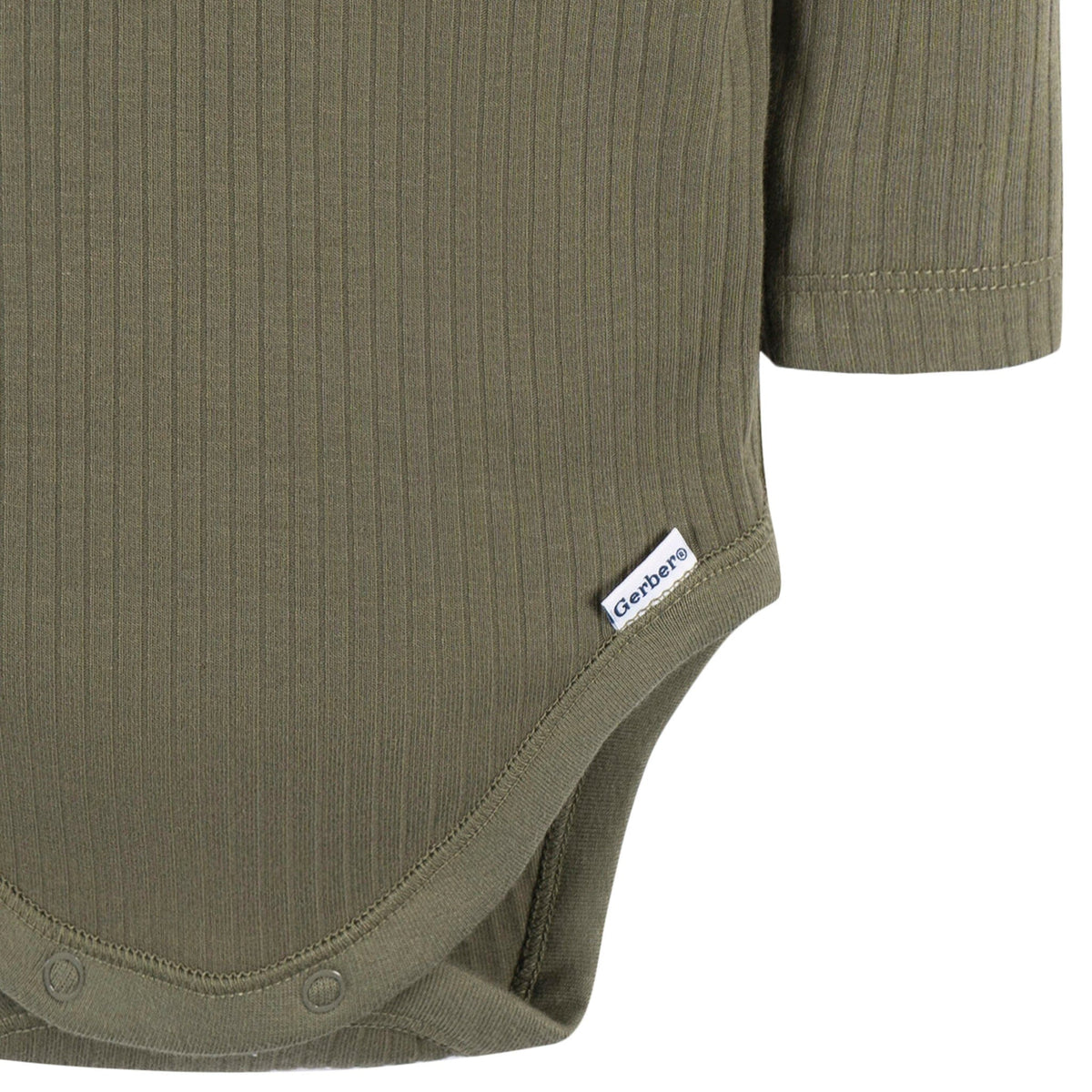 2-Pack Baby Boys Charcoal & Green Henley Onesies® Bodysuits onesies Gerber® 