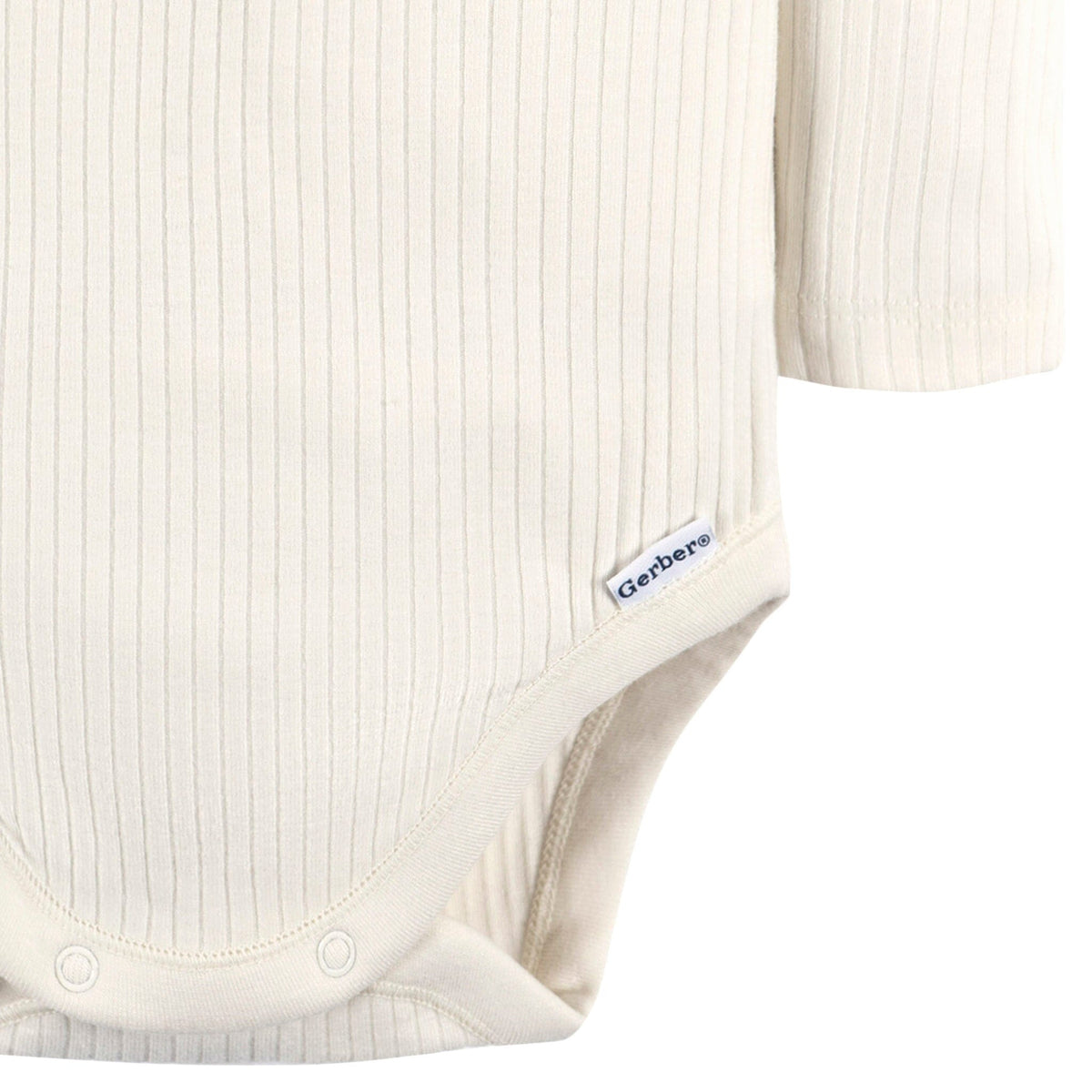 2-Pack Baby Boys Ivory & Grey Henley Onesies® Bodysuits onesies Gerber® 