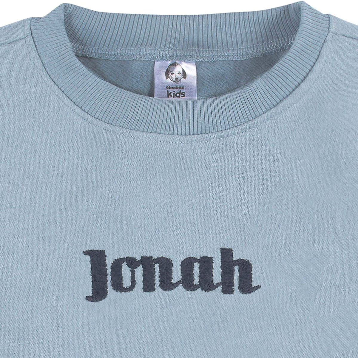Embroidered 2-Piece Infant & Toddler Neutral Blue Sweatshirt & Pant Set outfits Gerber® 