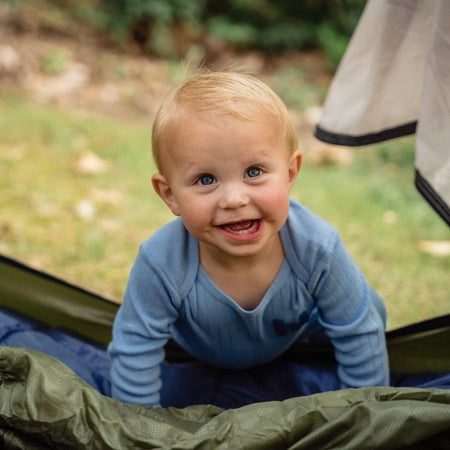 2-Piece Baby Boys Blue Bodysuit and Pant Set