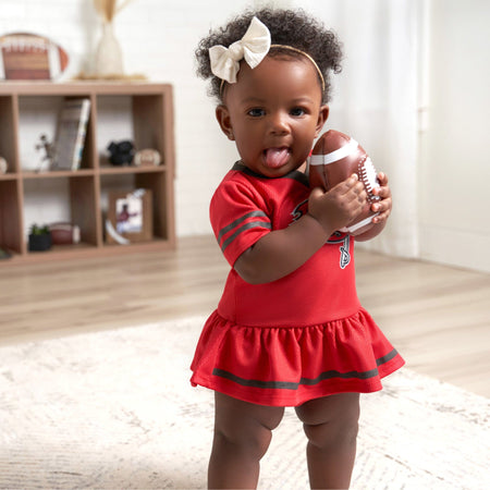 2-Piece Baby Girls Tampa Bay Buccaneers Dress & Diaper Cover Set