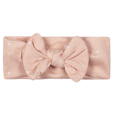 2-Piece Baby Girls Polka Dots Swaddle and Headband Set