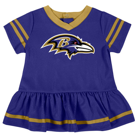 2-Piece Baby Girls Baltimore Ravens Dress & Diaper Cover Set