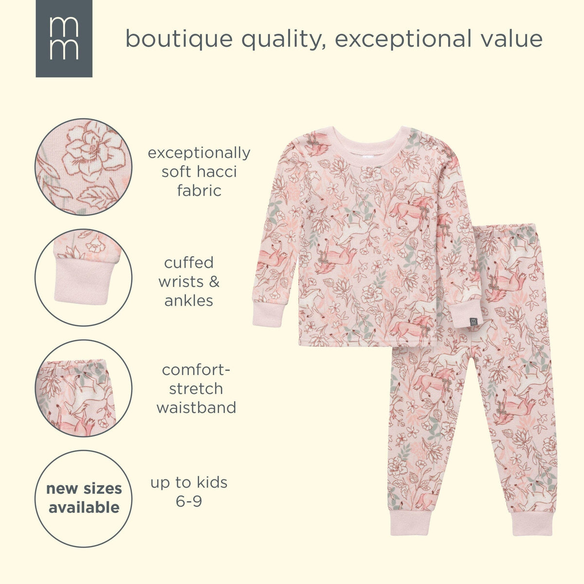 2-Piece Girls Horses Snug Fit Pajama Set sleepwear modern moments™ by Gerber® 
