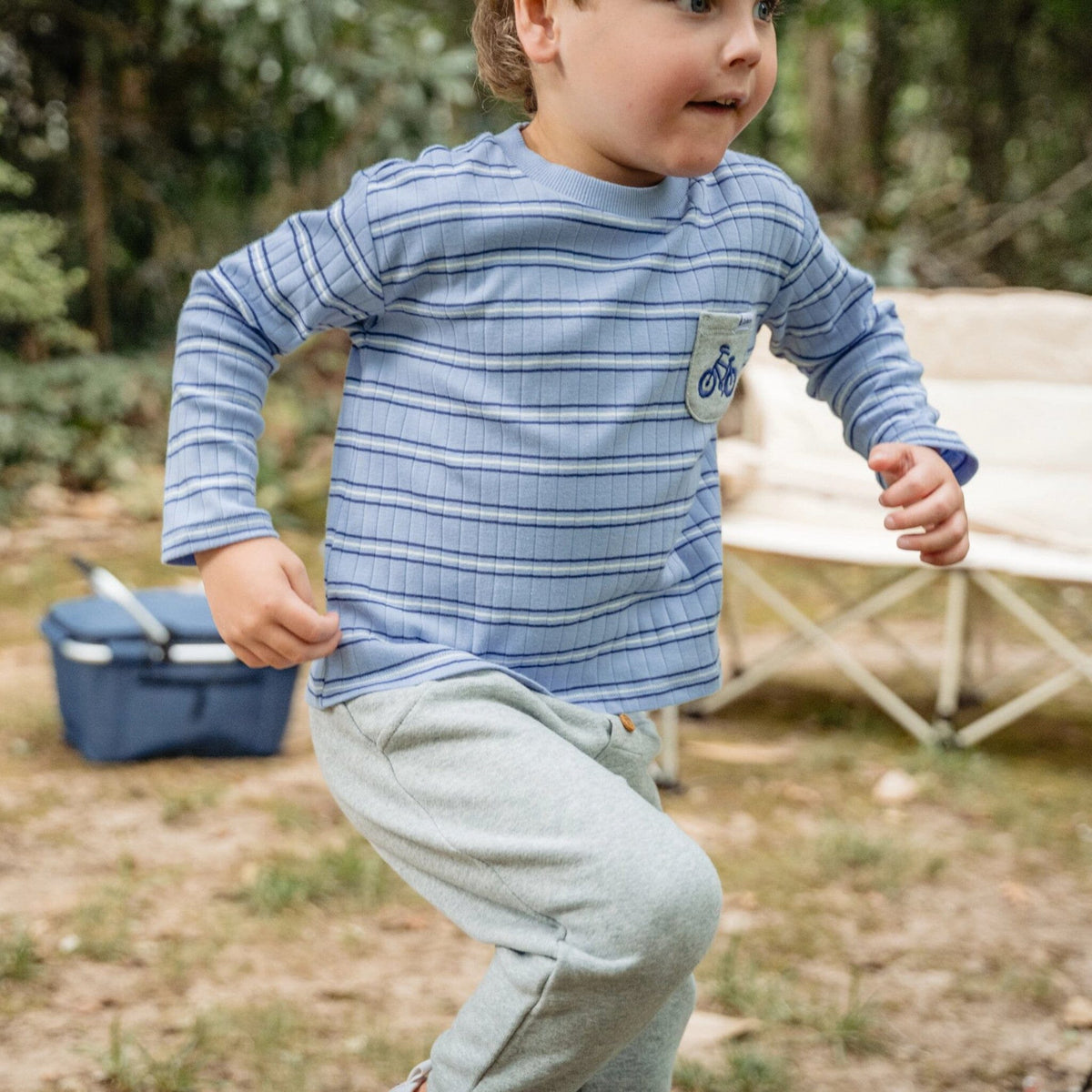 2-Piece Infant & Toddler Boys Blue Stripe Top & Jogger Set outfits Gerber® 