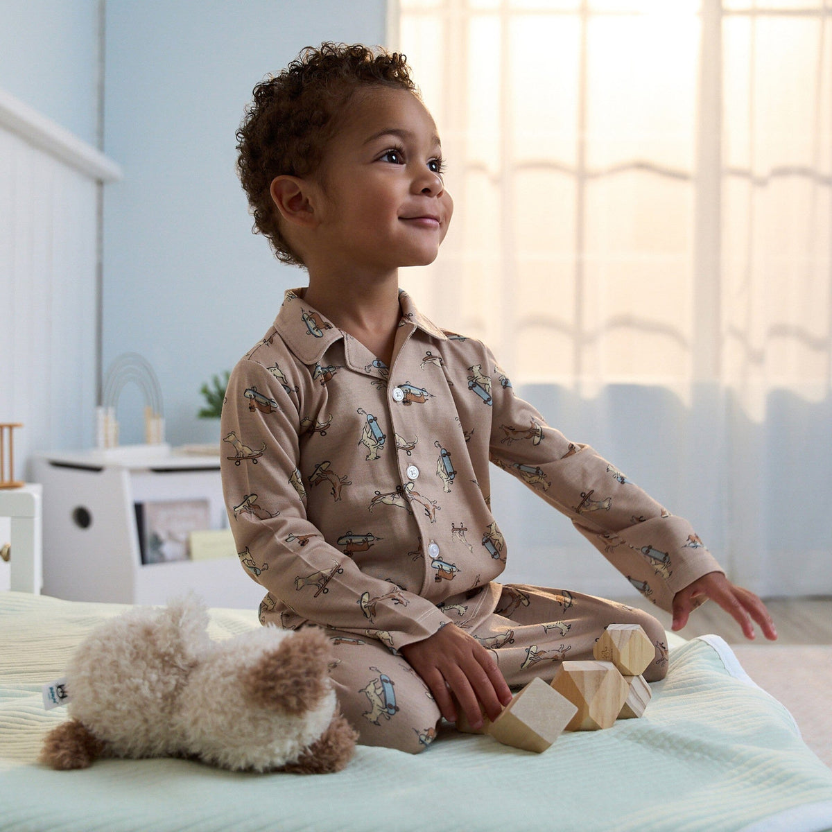 2-Piece Infant & Toddler Boys Dog Button Up Pajama Set sleepwear Gerber® 