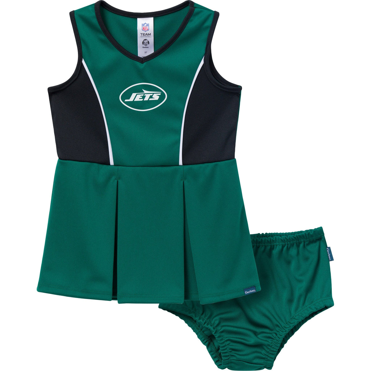 2-Piece Infant & Toddler Girls New York Jets Dress and Panty Cover Set NFL NFL 