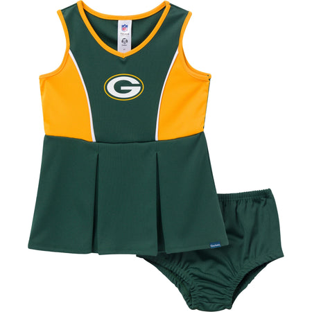 2-Piece Infant & Toddler Girls Green Bay Packers Cheer Dress Set
