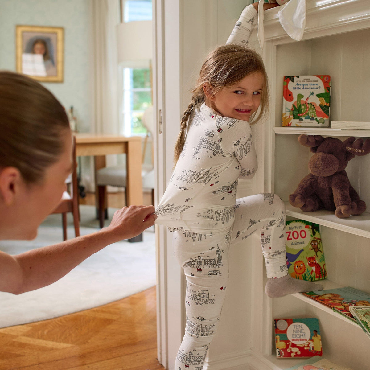 2-Piece Infant & Toddler Neutral Ivory City Snug Fit Pajamas sleepwear Gerber® 