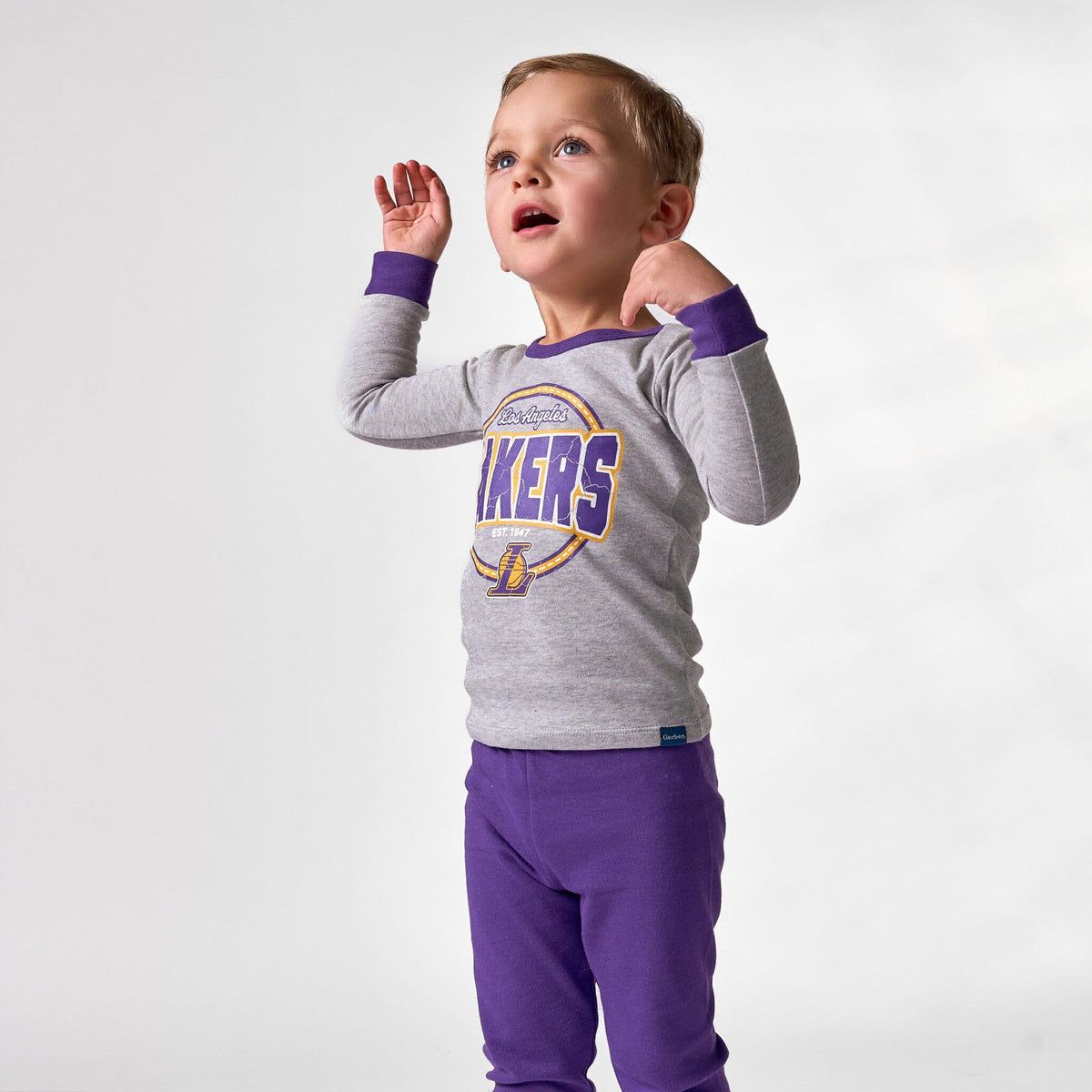 2-Piece Infant & Toddler Neutral Los Angeles Lakers Snug Fit Pajamas NBA NBA® 