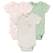 3-Pack Baby Girls Sunny Bunny Onesies® Bodysuits onesies Gerber® 