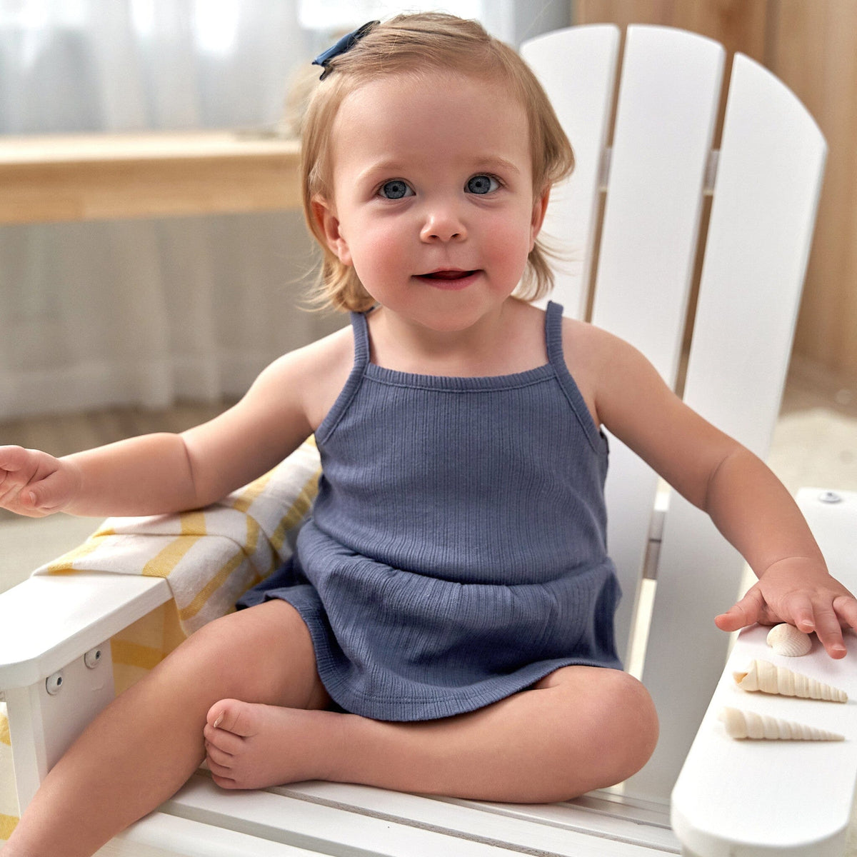 3-Pack Baby Girls Coral, Gray, & Navy Sleeveless Skirted Onesies® Bodysuits onesies Gerber® 