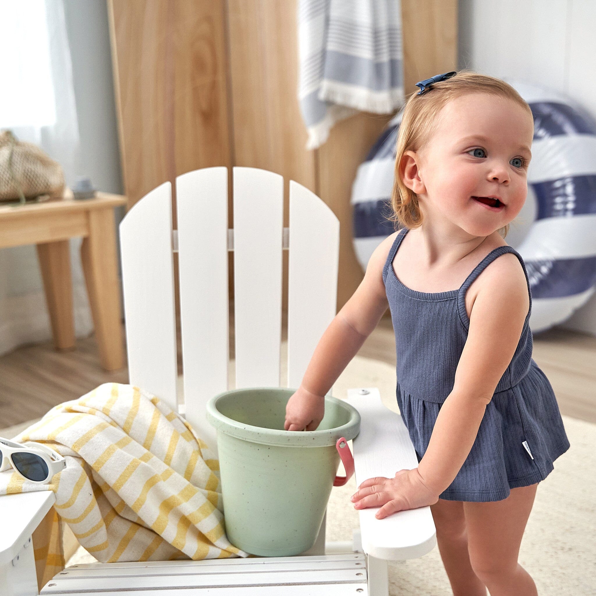3-Pack Baby Girls Coral, Gray, & Navy Sleeveless Skirted Onesies® Bodysuits onesies Gerber® 