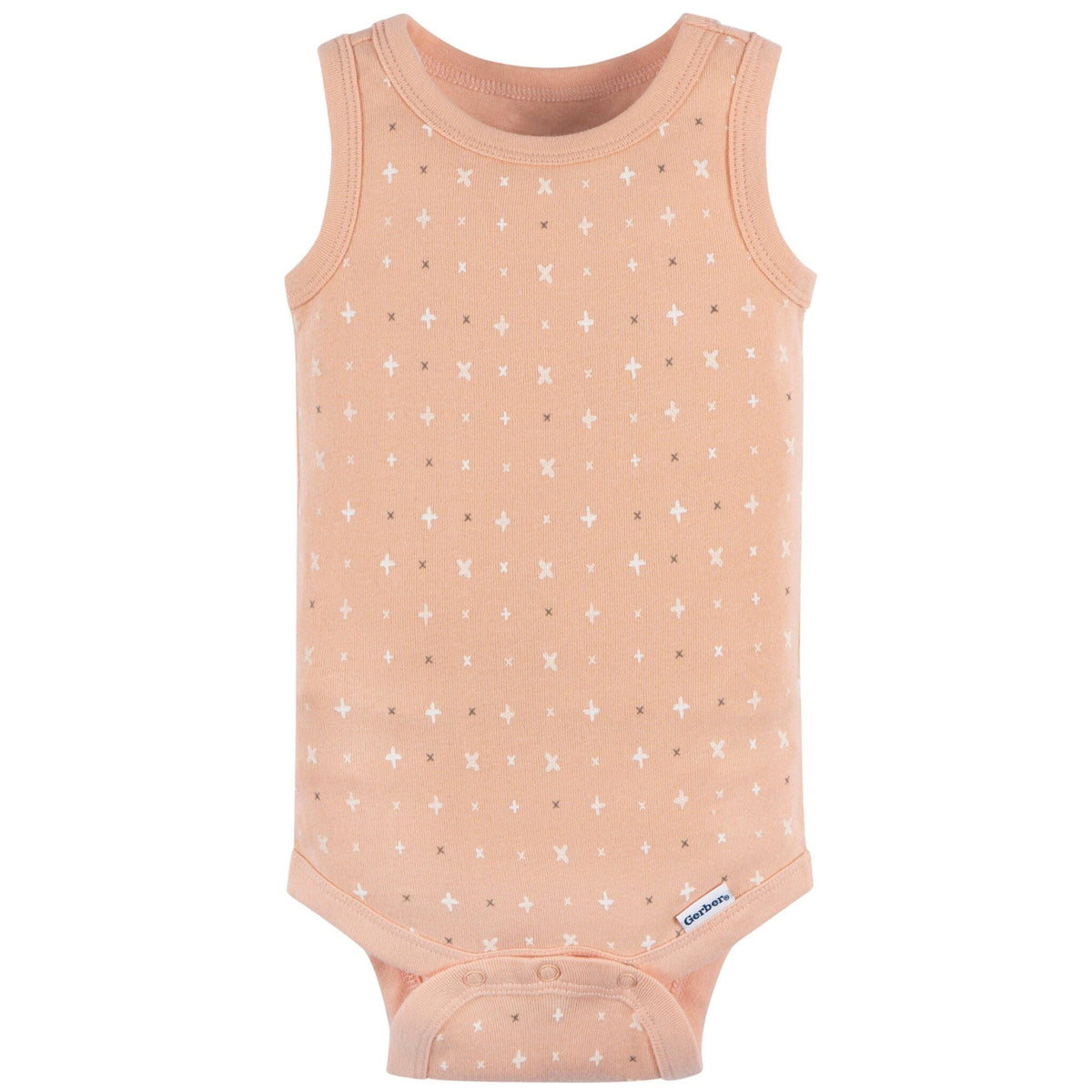 4-Pack Baby Neutral Ivory Safari Sleeveless Onesies® Bodysuits onesies Gerber® 