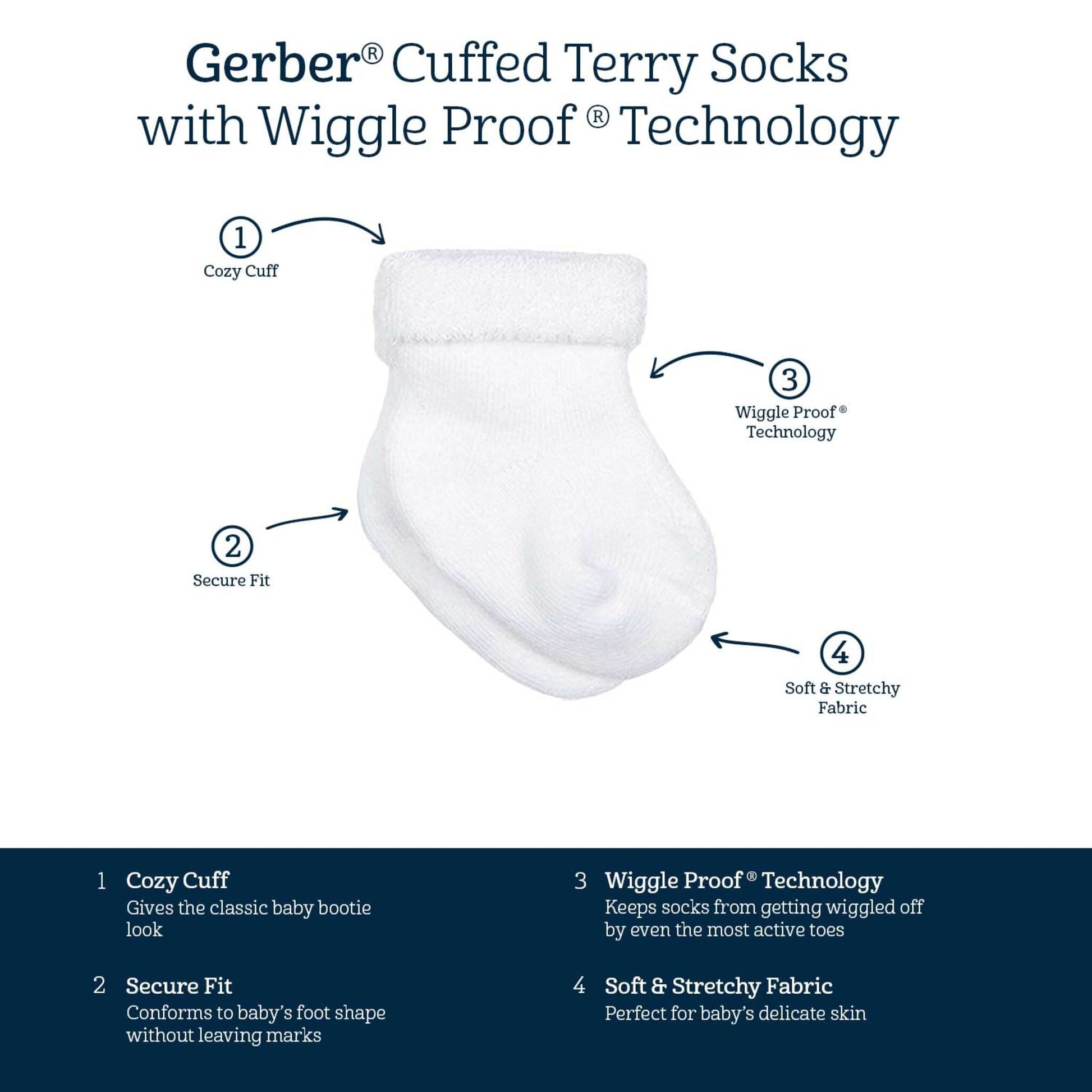 2-Pack Baby Boys Little Lighthouse Terry Socks Socks Gerber® 