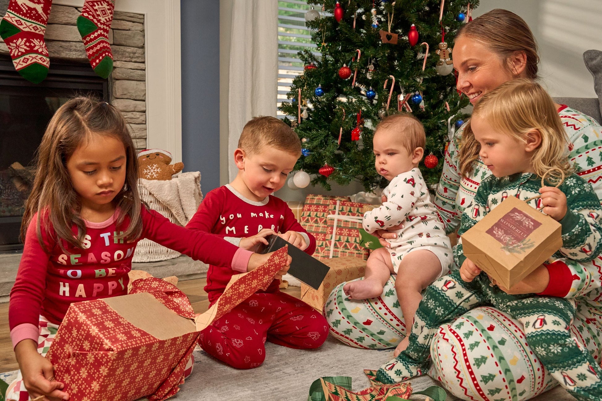 3-Pack Baby Neutral First Christmas Long Sleeve Onesies® Bodysuits onesies Gerber® 