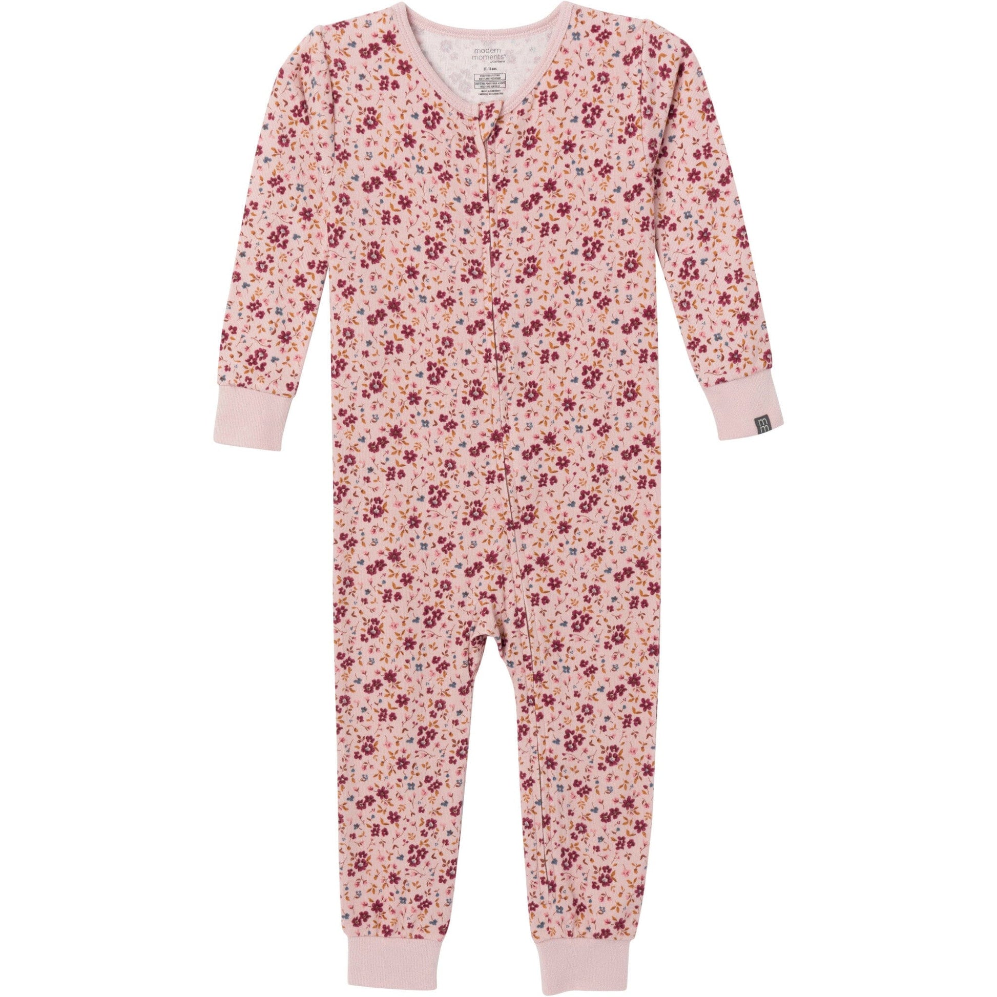 Baby & Toddler Girls Lt Rose Floral Snug Fit Footless Pajamas Sleepwear Modern Moments™ by Gerber® 