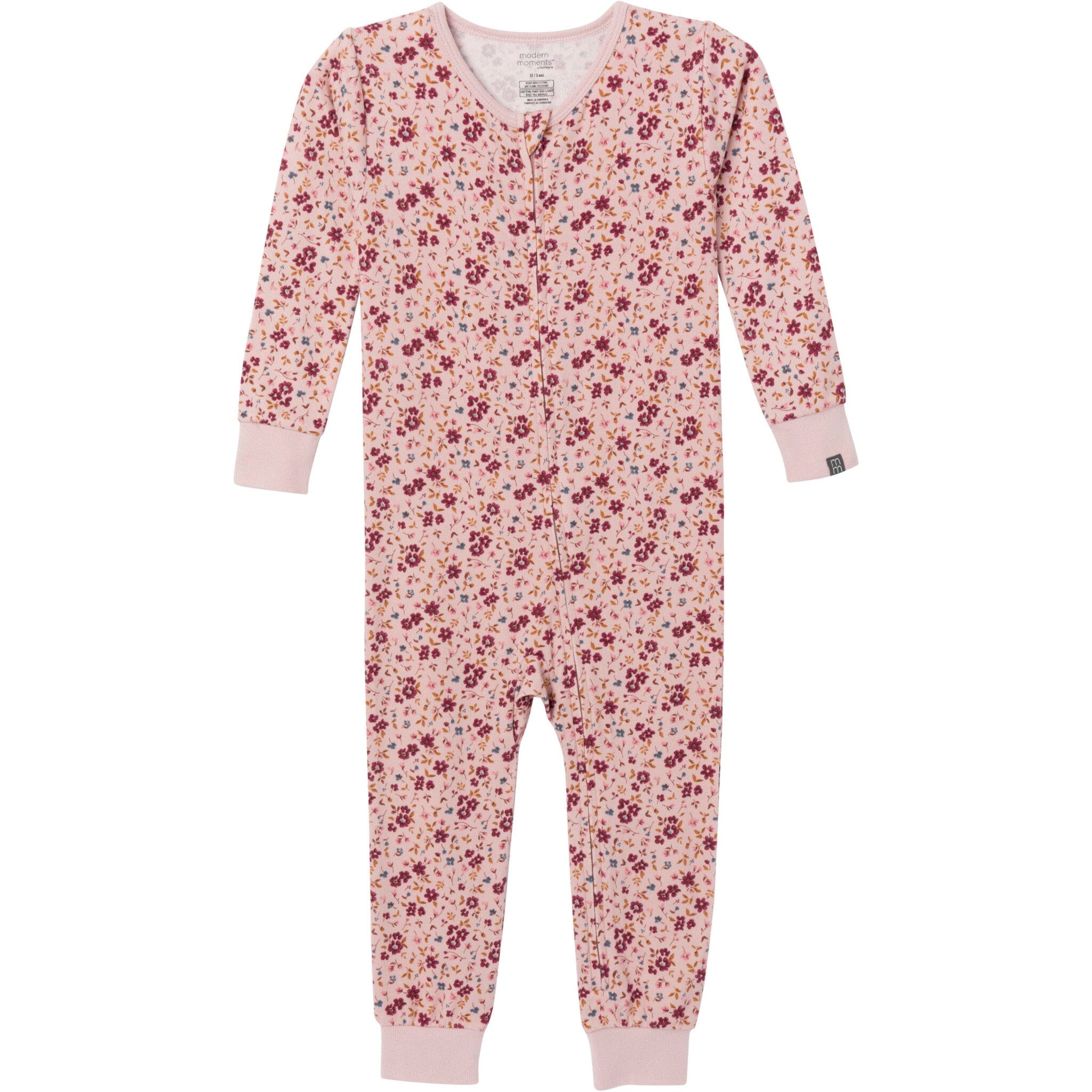 Baby & Toddler Girls Lt Rose Floral Snug Fit Footless Pajamas Sleepwear Modern Moments™ by Gerber® 