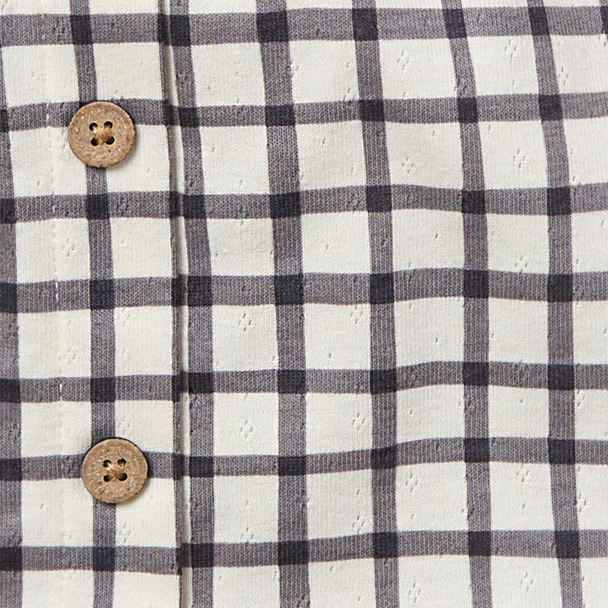 Infant & Toddler Girls Dark Grey Plaid Ruffle Sleeve Top Tops Modern Moments™ by Gerber® 
