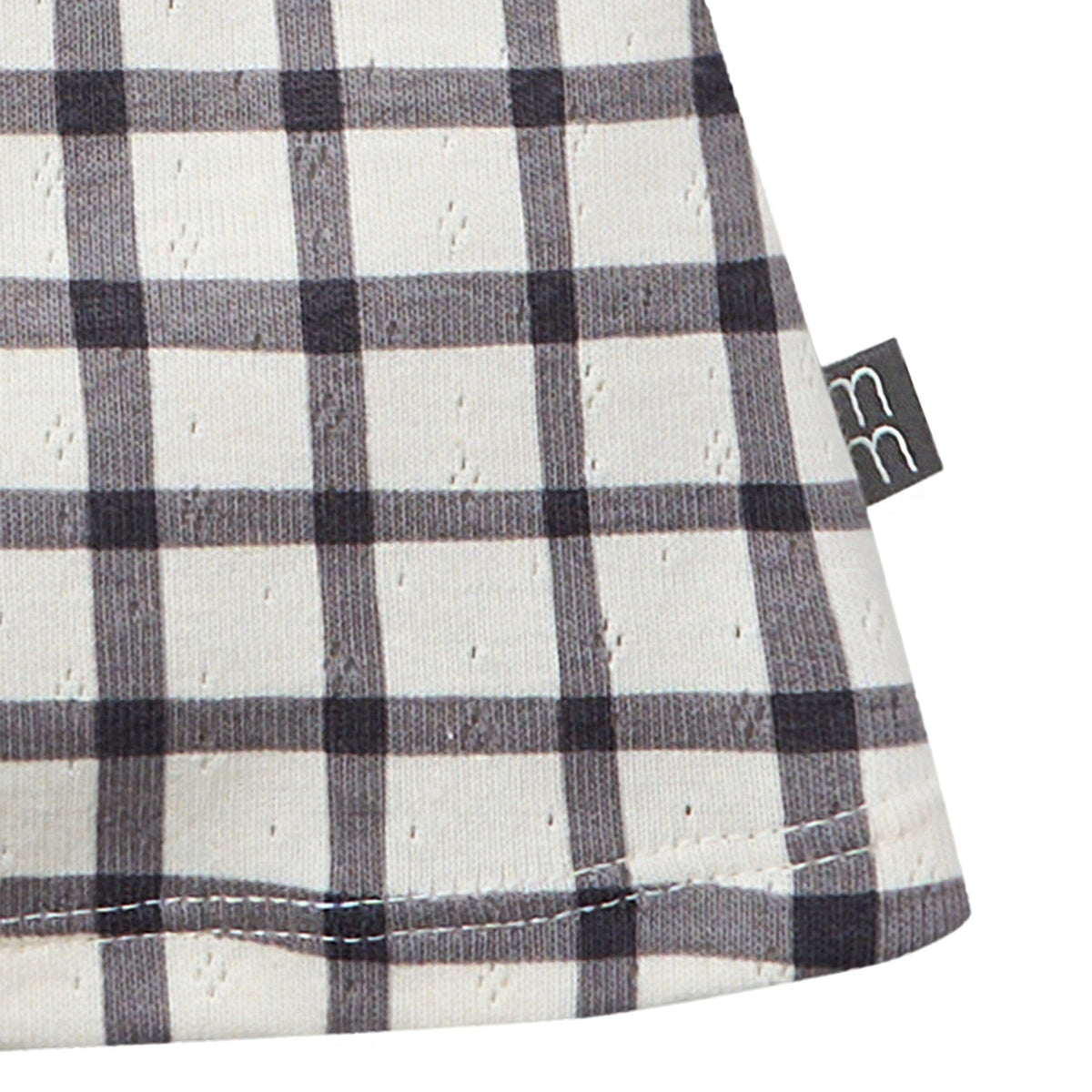 Infant & Toddler Girls Dark Grey Plaid Ruffle Sleeve Top Tops Modern Moments™ by Gerber® 