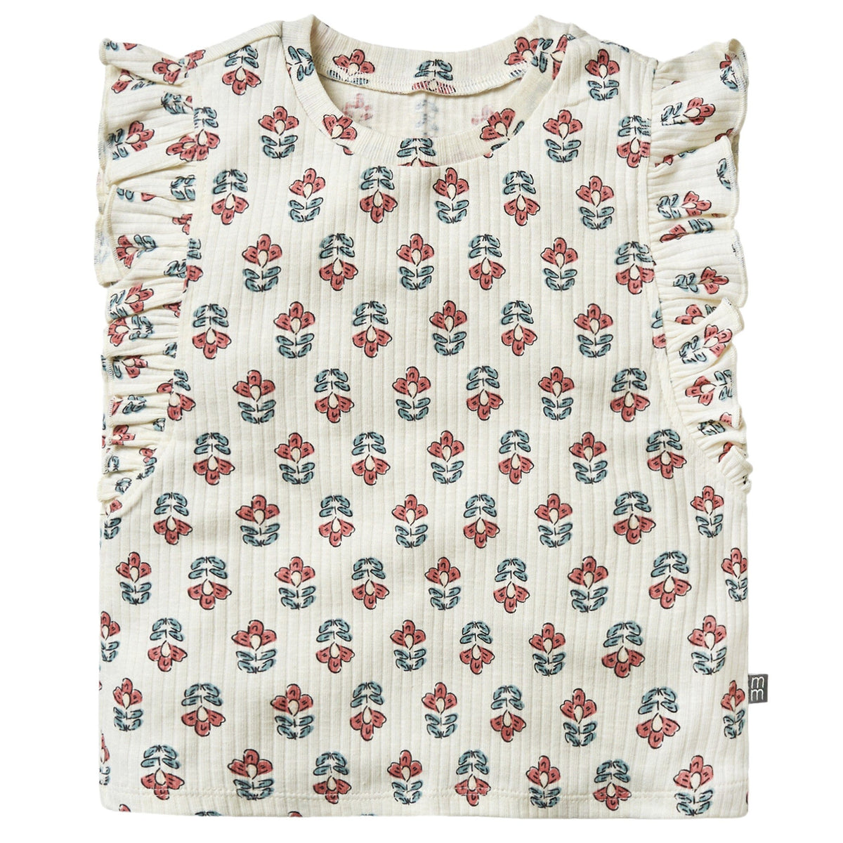 Infant & Toddler Girls Ivory Flower Ruffle Sleeveless Top Tops Modern Moments™ by Gerber® 