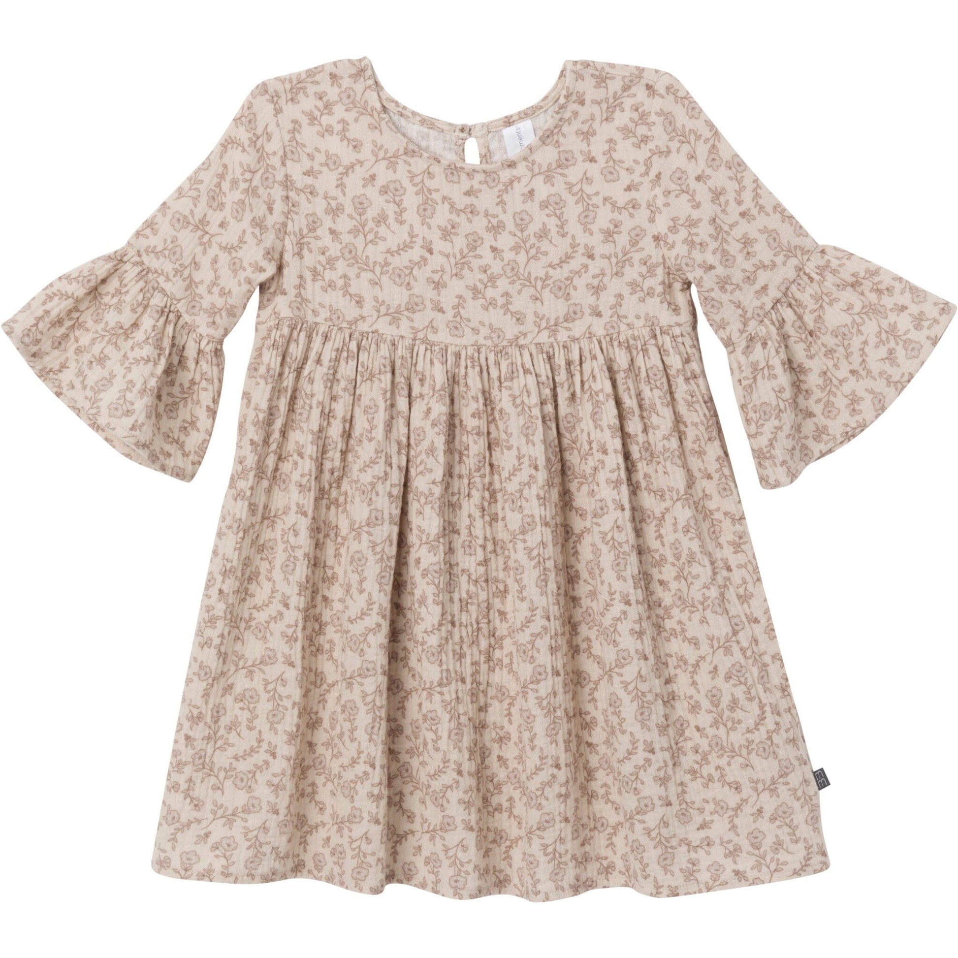 Infant & Toddler Girls Tan Floral Gauze Dress Dresses Modern Moments™ by Gerber® 