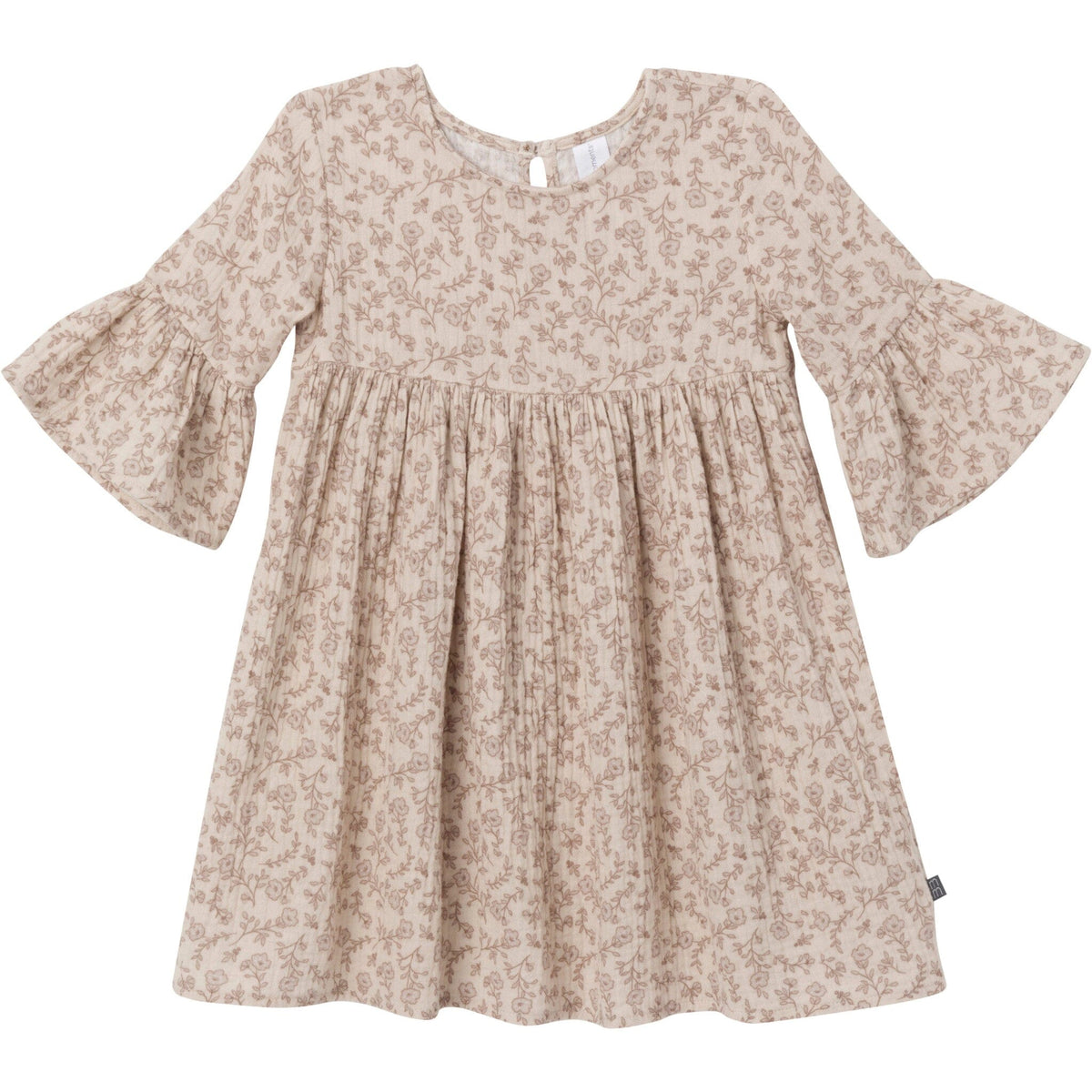 Infant & Toddler Girls Tan Floral Gauze Dress Dresses Modern Moments™ by Gerber® 