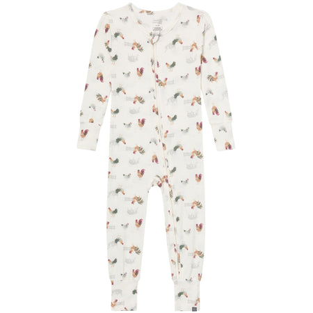 Neutral Barnyard Snug Fit Footless Pajamas
