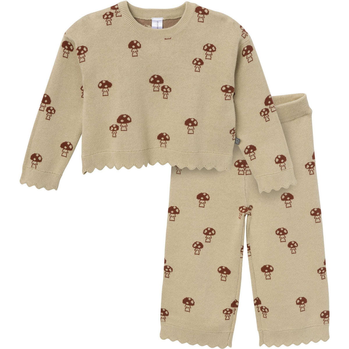 2-Pack Infant & Toddler Girls Lt Green Mushroom Field Sweater and Pant Set Outfits & Sets Modern Moments™ by Gerber® 