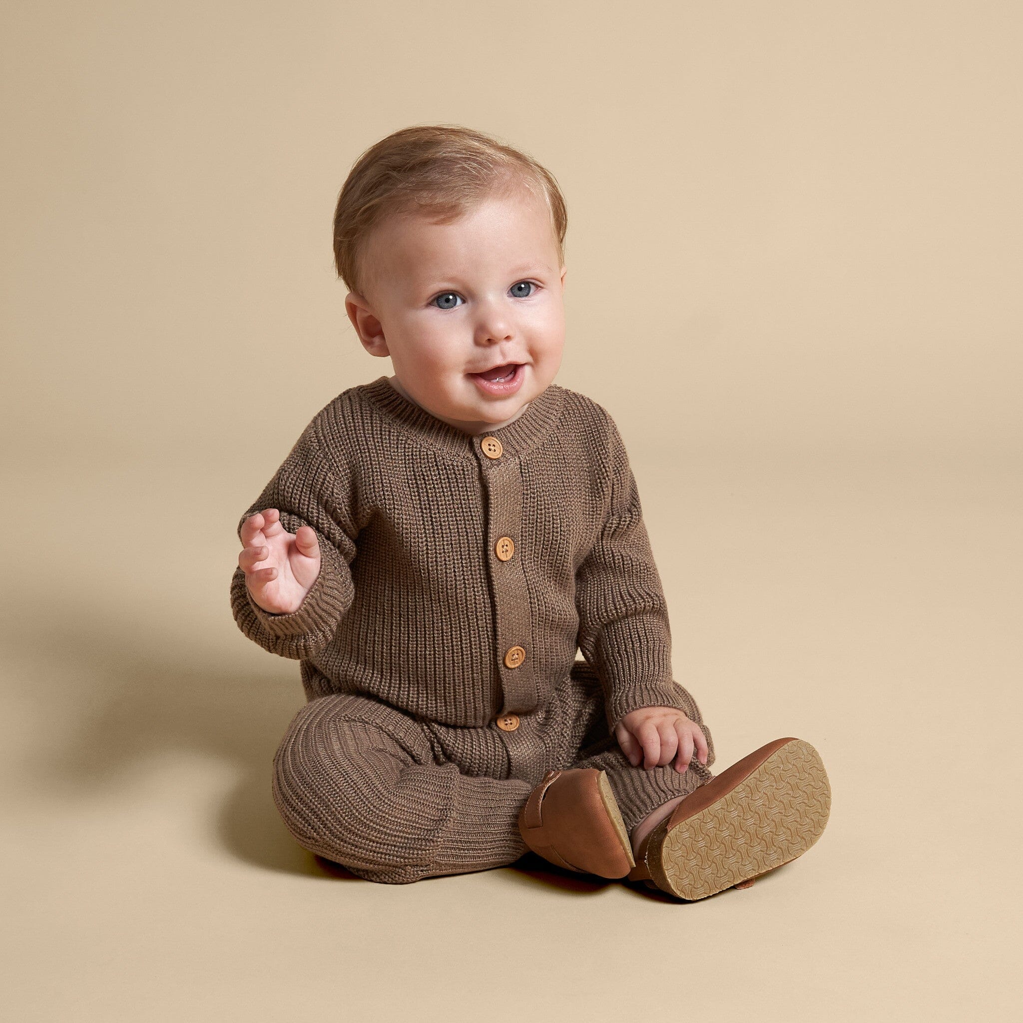 2-Piece Baby Neutral Brown Romper & Hat Set Outfits & Sets Modern Moments™ by Gerber® 
