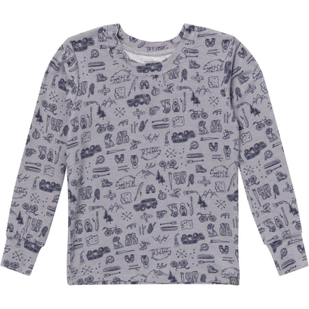 2-Piece Infant & Kid Boys Moody Blue Snug Fit Pajama