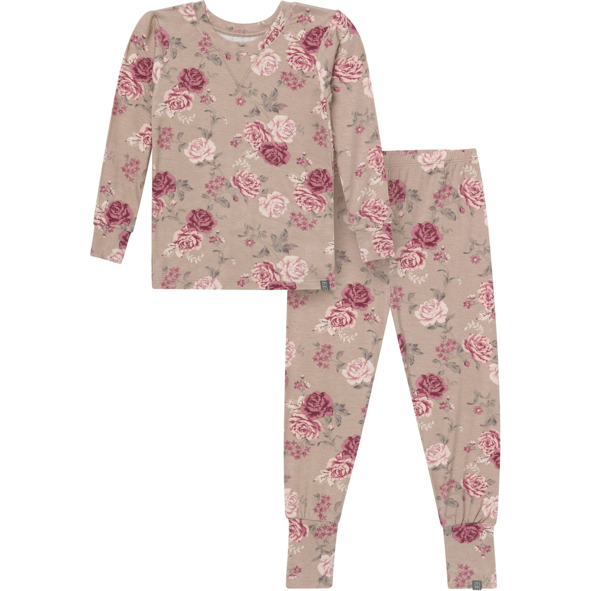 2-Piece Baby Girls Stone Rose Snug Fit Pajama Sleepwear Modern Moments™ by Gerber® 