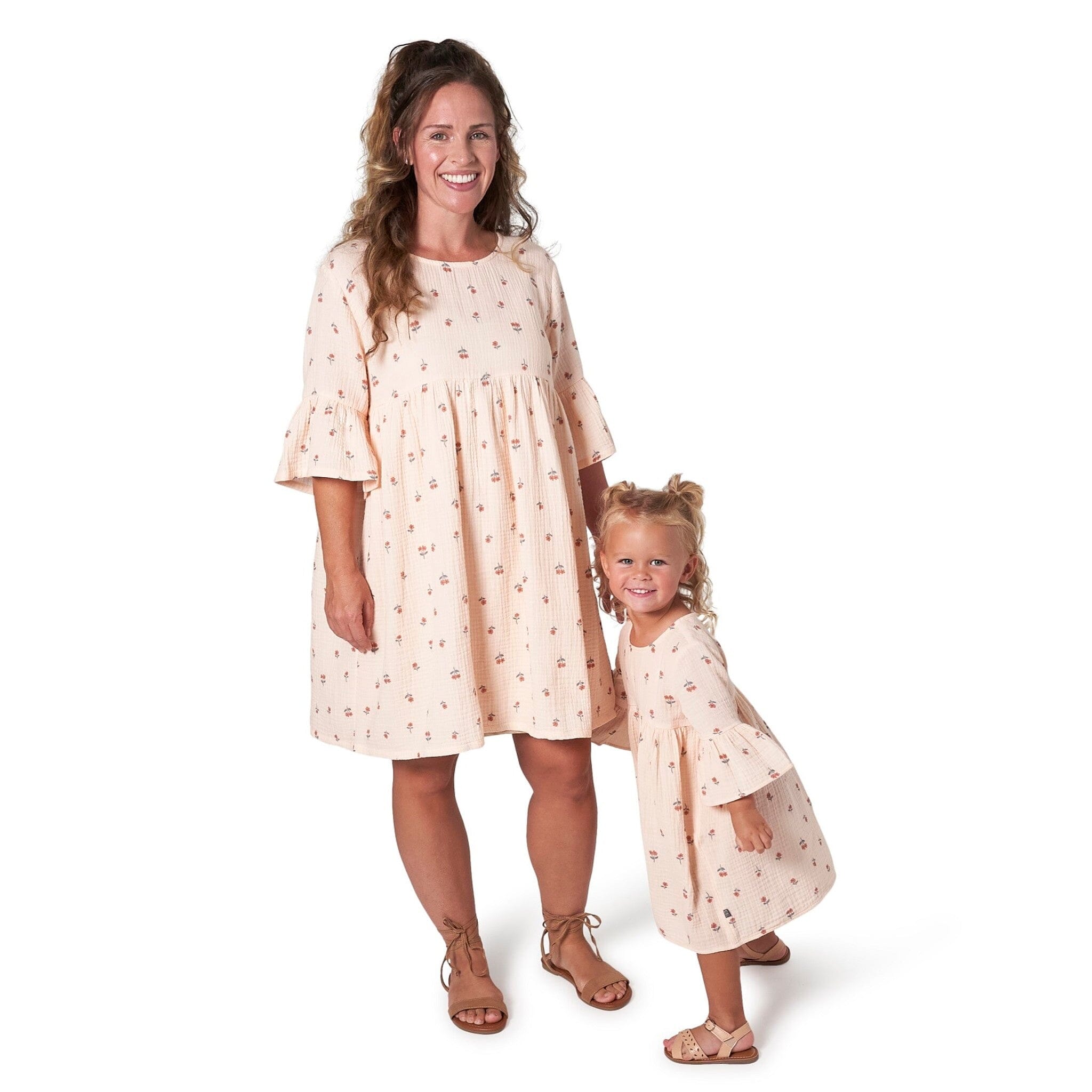 Mommy & Me Light Pink Daisies Gauze Dresses Bundle dresses Modern Moments™ by Gerber® 