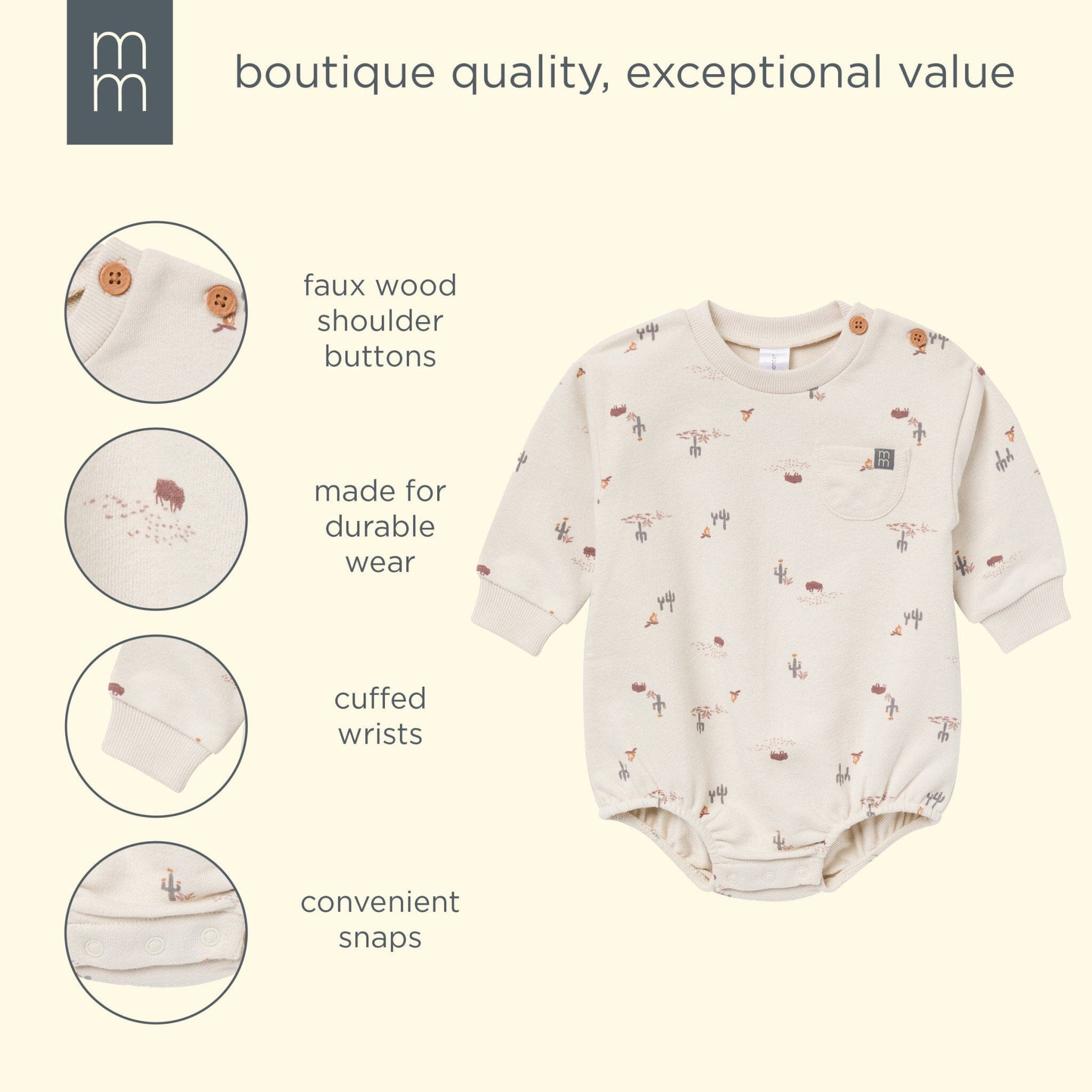 Baby Boys Buffalo Desert Bubble Romper rompers modern moments™ by Gerber® 