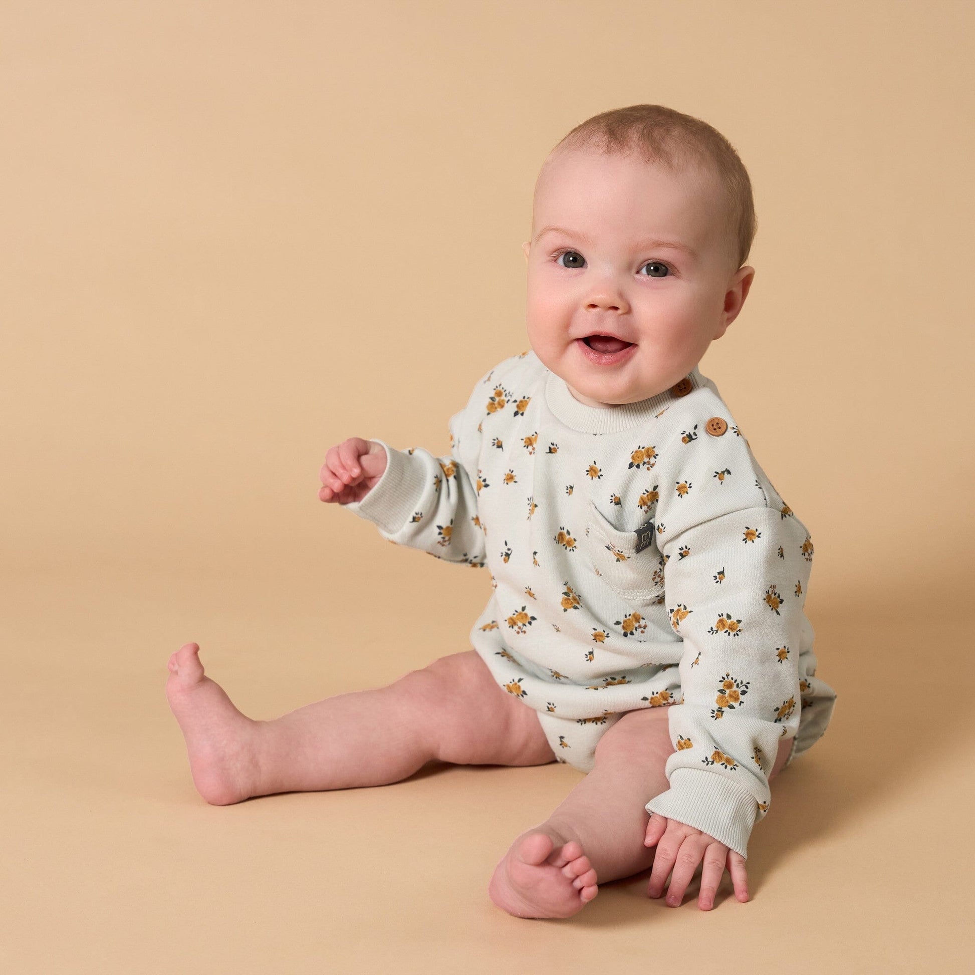 Baby Girls Fall Roses Bubble Romper rompers modern moments™ by Gerber® 
