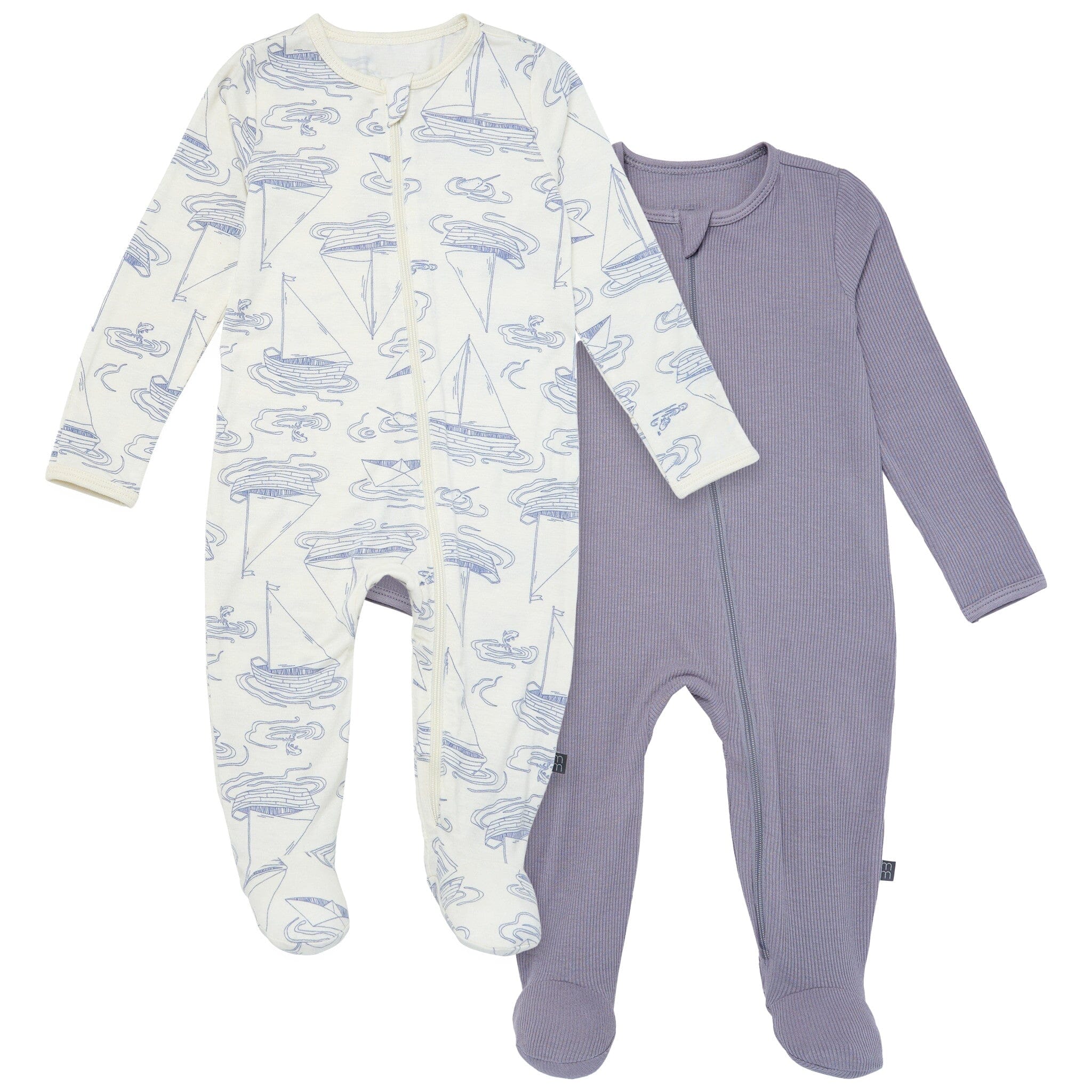 2-Pack Baby Boys Ivory Sailboat Sleep 'N Play With Mittens sleepwear Modern Moments™ by Gerber® 