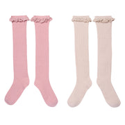 2-Pack Toddler Girls Pink Lace Knee Socks socks modern moments™ by Gerber® 