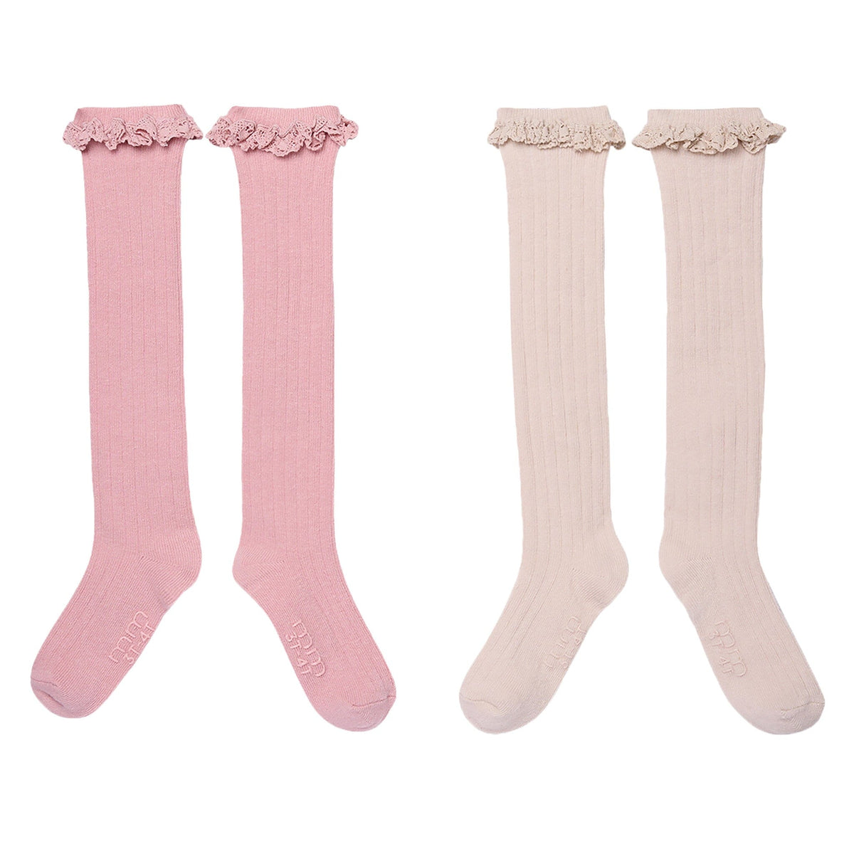 2-Pack Toddler Girls Pink Lace Knee Socks socks modern moments™ by Gerber® 
