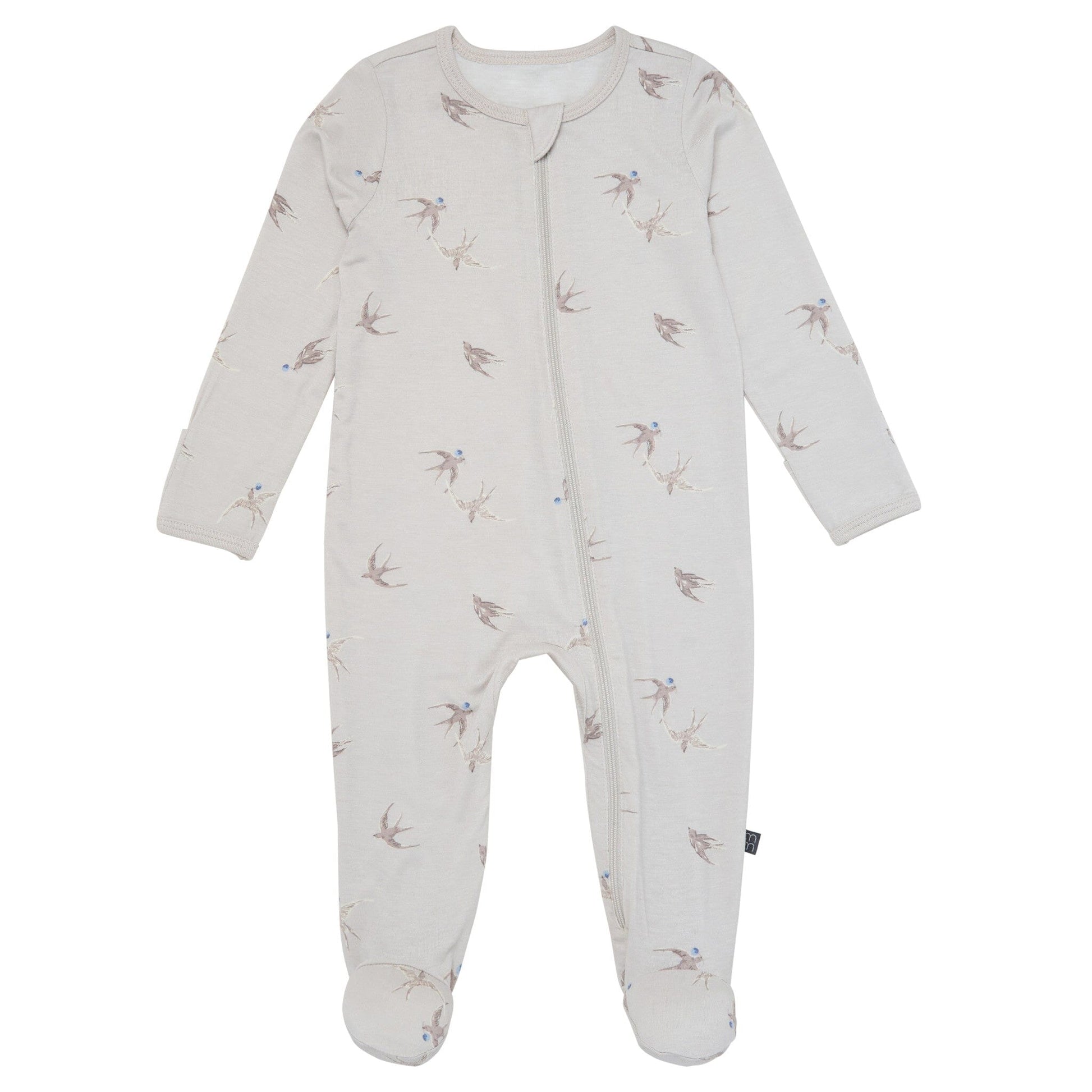 2-Pack Baby Neutral Light Grey Sparrows Sleep 'N Play With Mittens sleepwear Modern Moments™ by Gerber® 