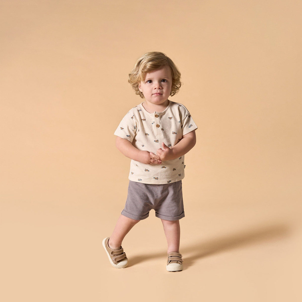 2-Piece Baby Boys Beach Buggys Henley Shirt and Shorts Set outfits Modern Moments™ by Gerber® 