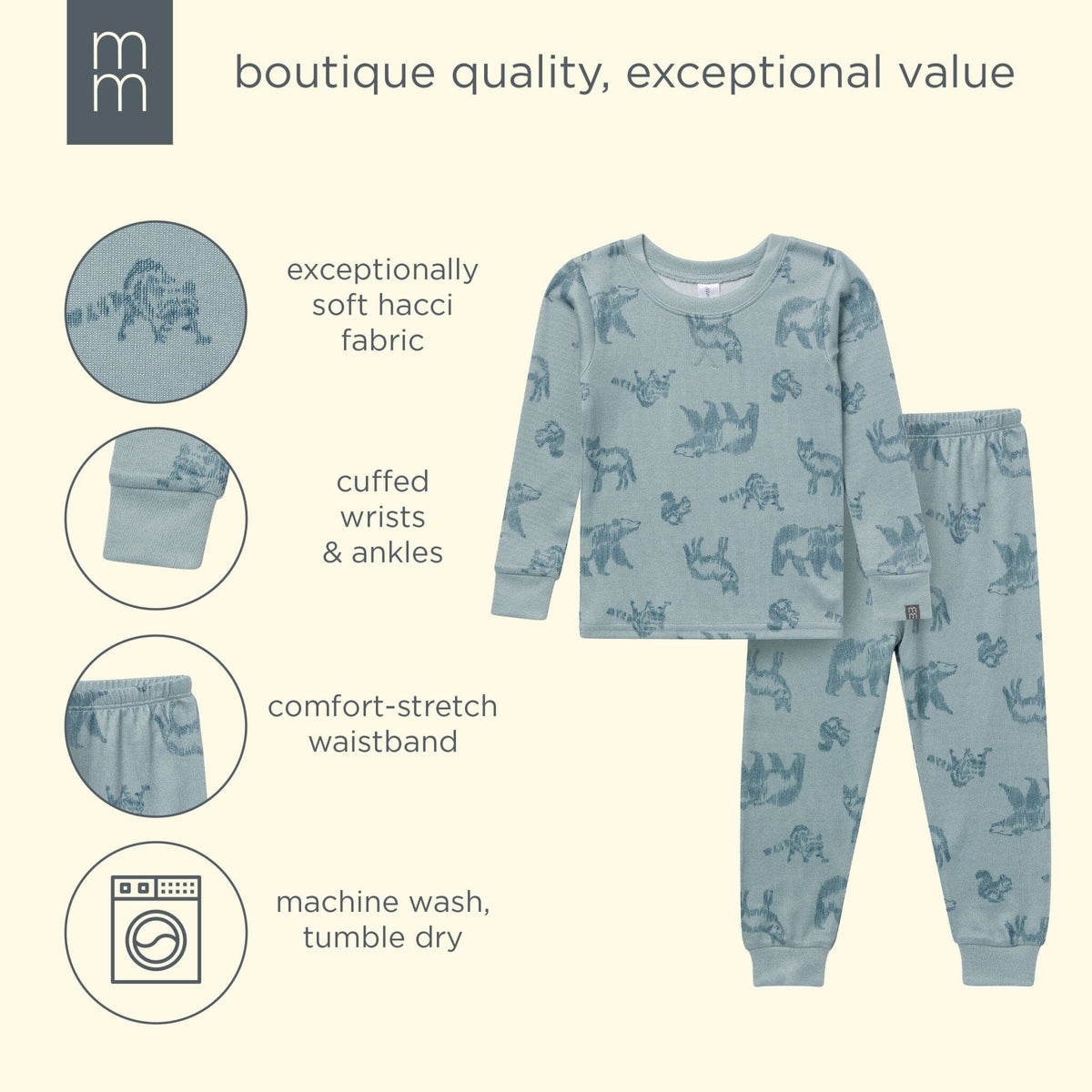 2-Piece Boys Woodland Animals Snug Fit Pajama Set sleepwear modern moments™ by Gerber® 