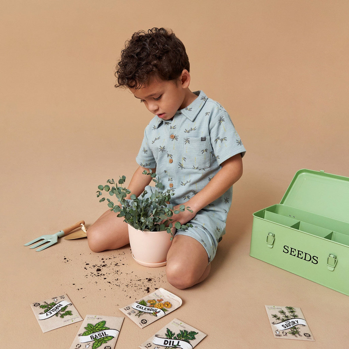 2-Piece Infant & Toddler Boys Blue Resort Shirt and Shorts Set outfits Modern Moments™ by Gerber® 