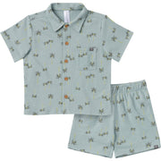 2-Piece Infant & Toddler Boys Blue Resort Shirt and Shorts Set outfits Modern Moments™ by Gerber® 