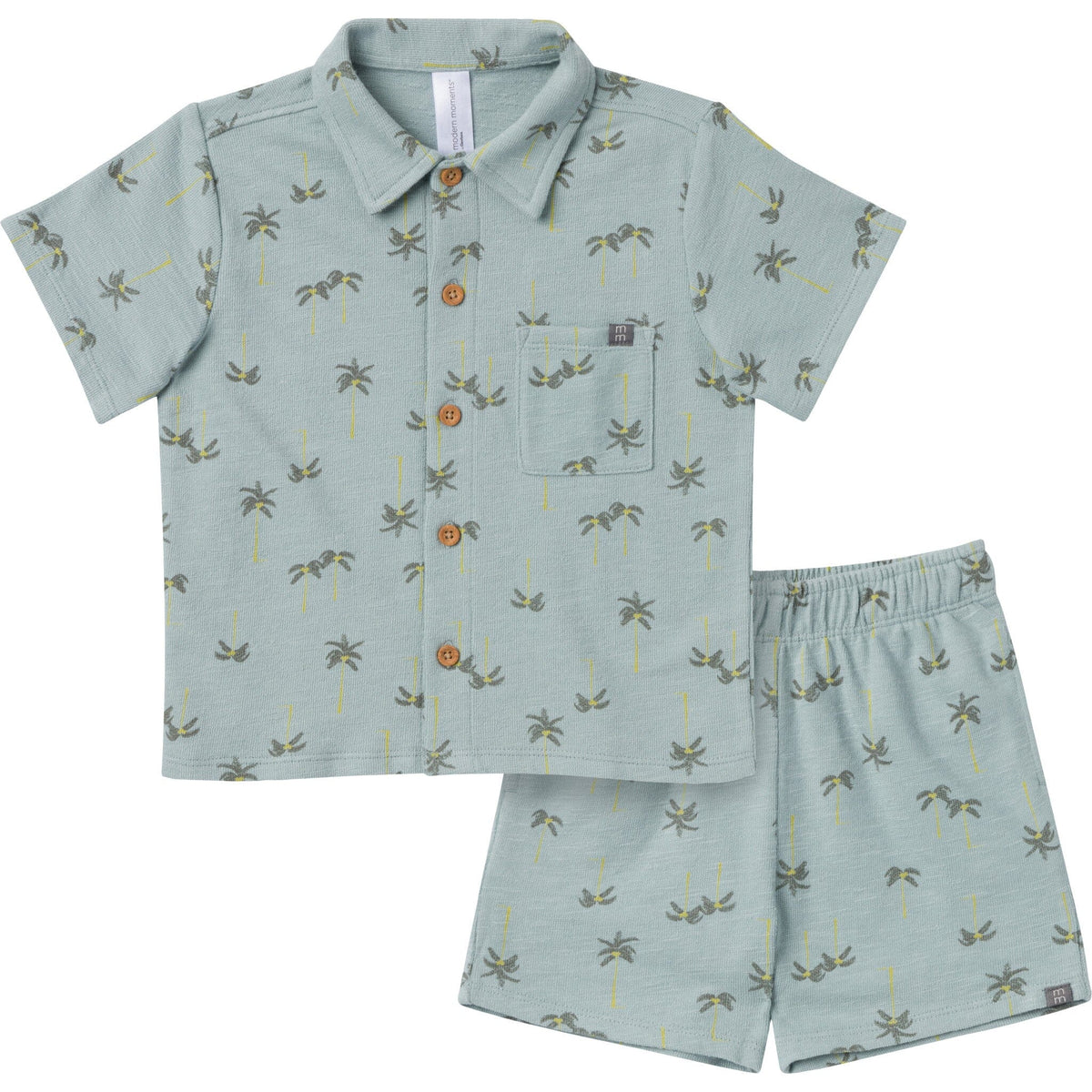2-Piece Infant & Toddler Boys Blue Resort Shirt and Shorts Set outfits Modern Moments™ by Gerber® 