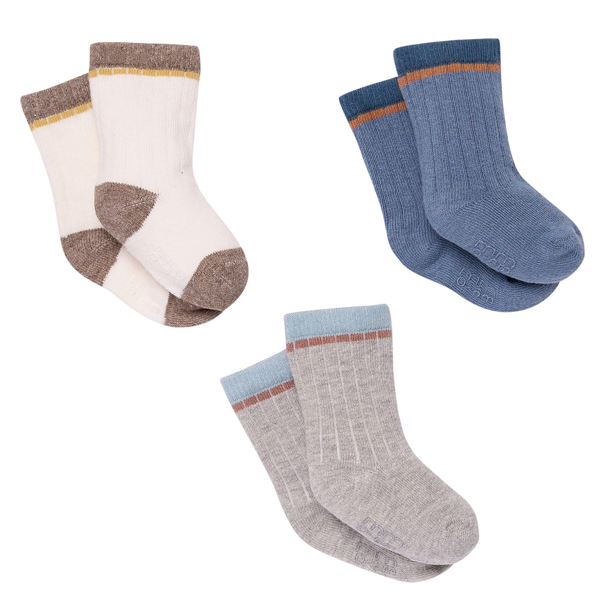 3-Pack Baby Boys Blue Colorblock Socks socks modern moments™ by Gerber® 