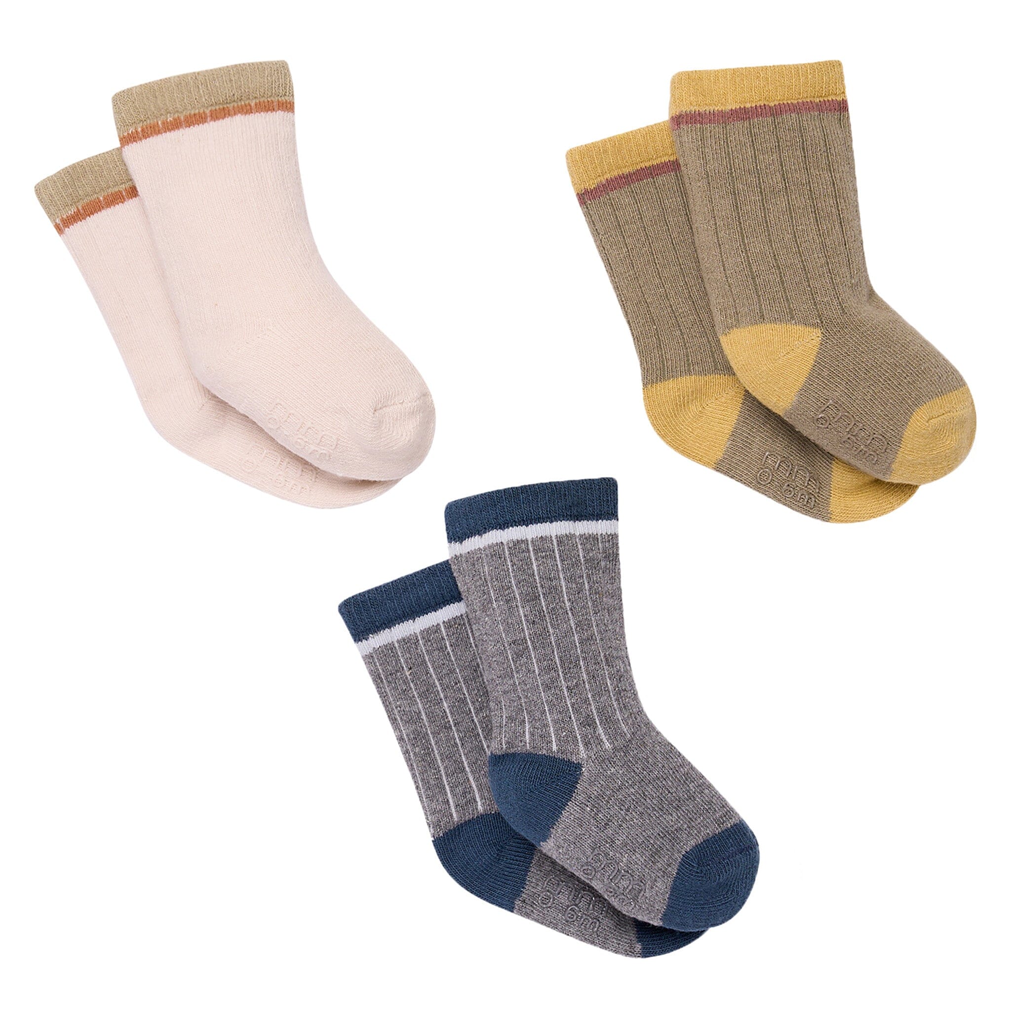 3-Pack Baby Boys Neutral Colorblock Socks socks modern moments™ by Gerber® 